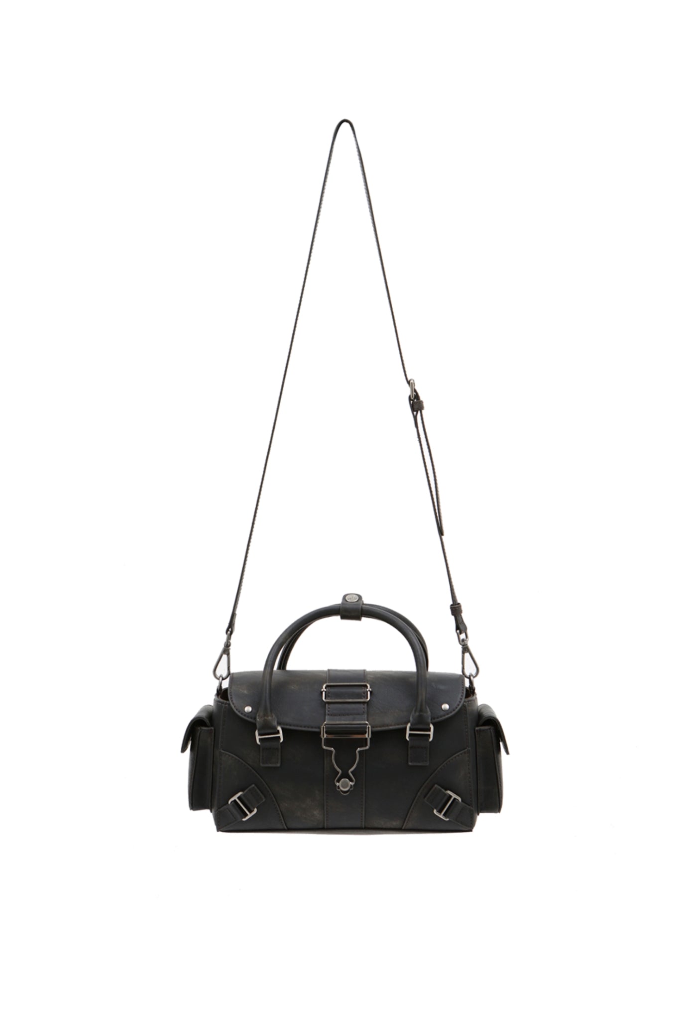 Washed Denim Pocket Crossbody Bag