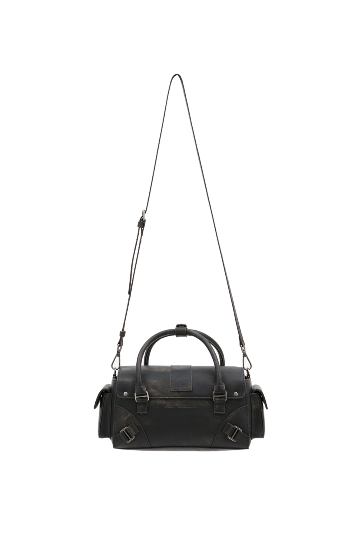 Washed Denim Pocket Crossbody Bag