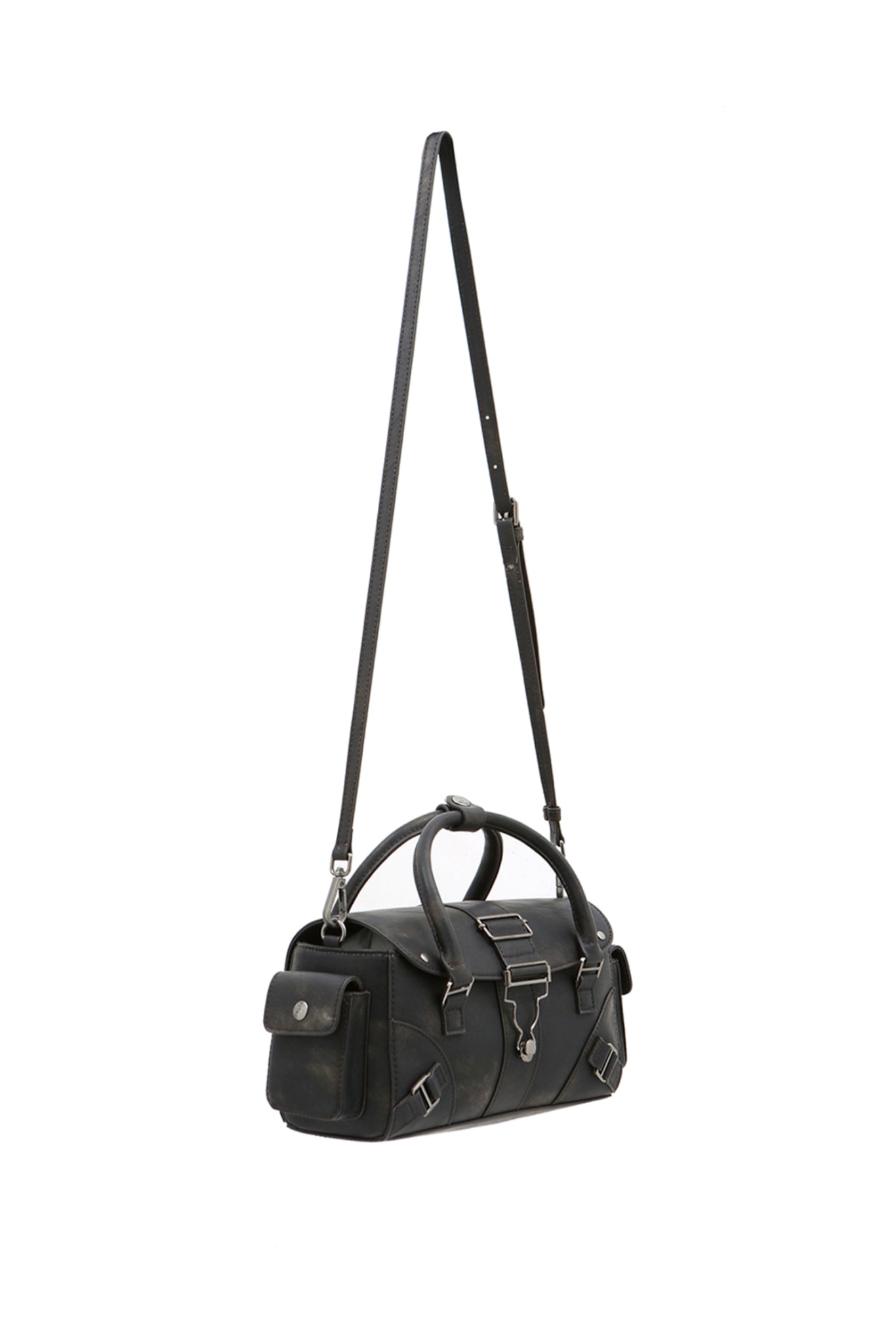 Washed Denim Pocket Crossbody Bag