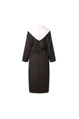Brown Hooded Wool Coat