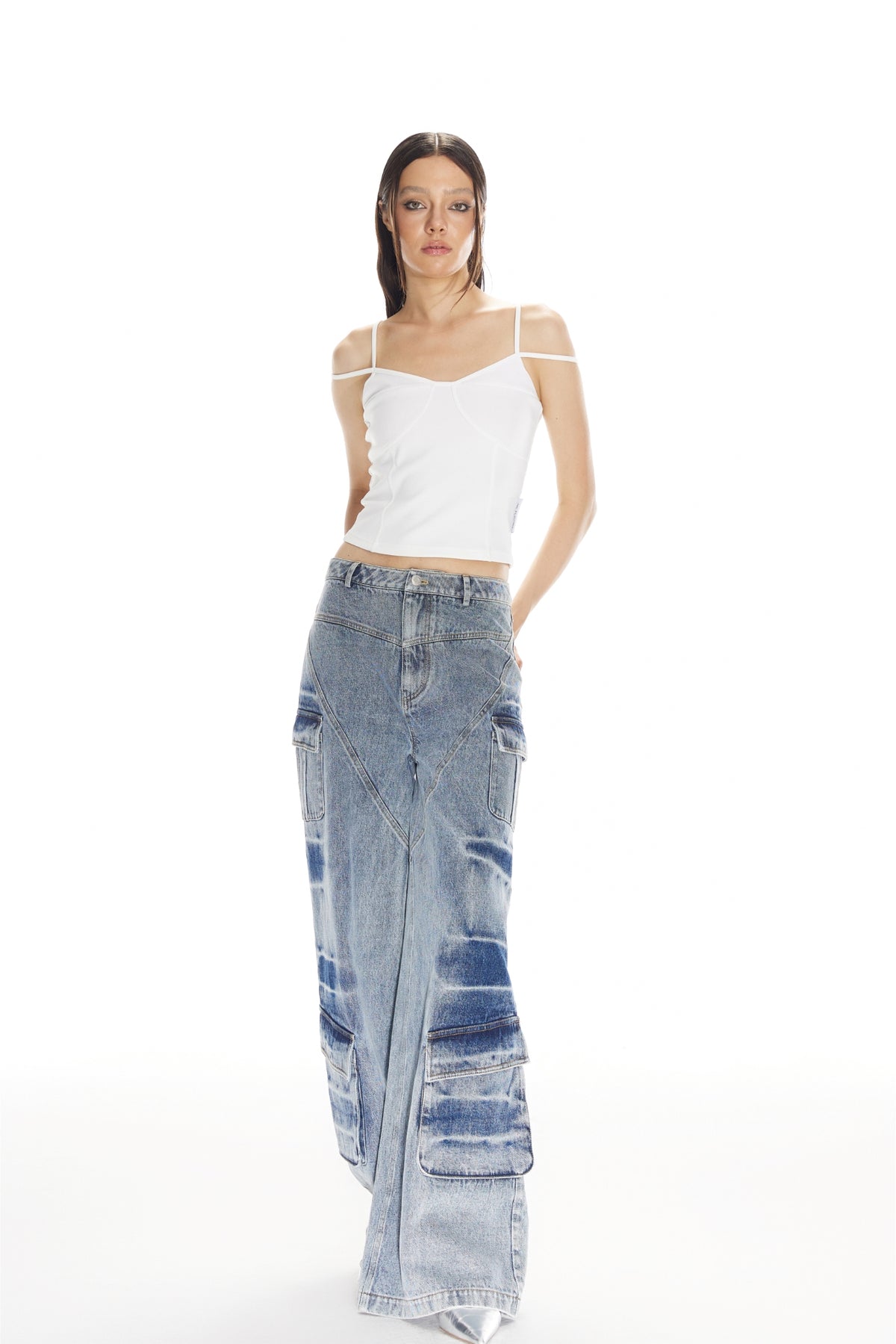 White Double Strap Camisole Top