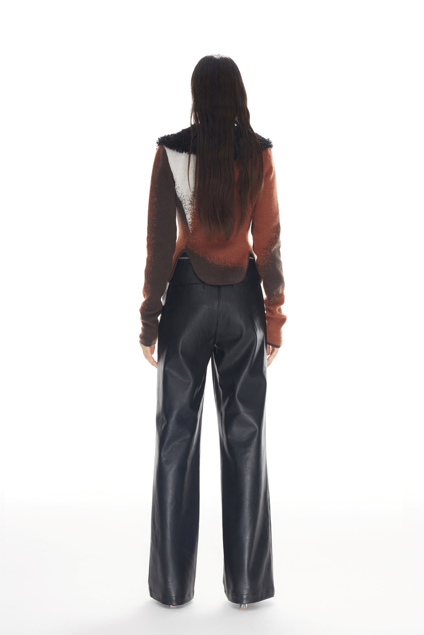 Black Zip-Up Leather Pants