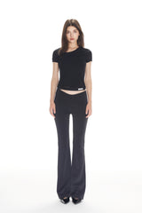 Black Draped Sleeveless Top