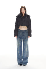 Black Short Puffer Jacket