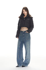 Black Short Puffer Jacket