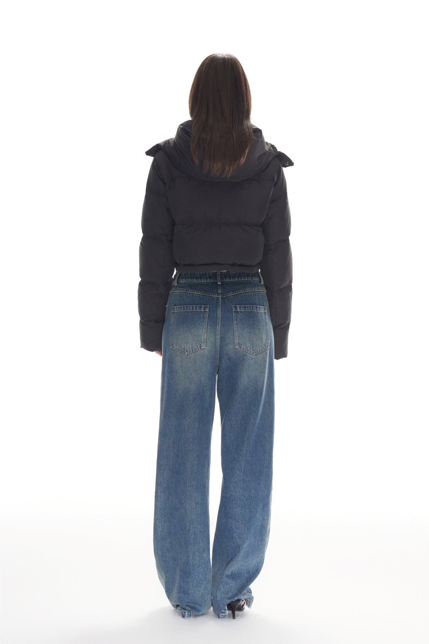 Black Short Puffer Jacket