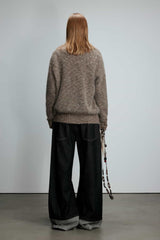 Multicolor Mohair Knit Cardigan