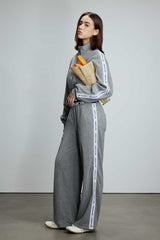 Jacquard Waistband Terry Cloth Long Pants