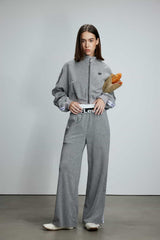 Jacquard Waistband Terry Cloth Long Pants