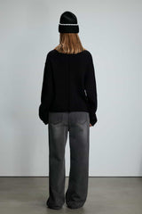 Embroidered Logo Color Block Trim Beanie