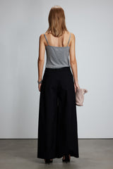 Gray and white faux two-piece LOGO tank top