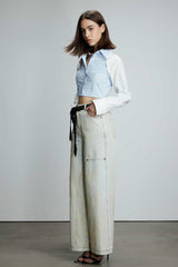 Smudge Wash Structured Denim Jeans