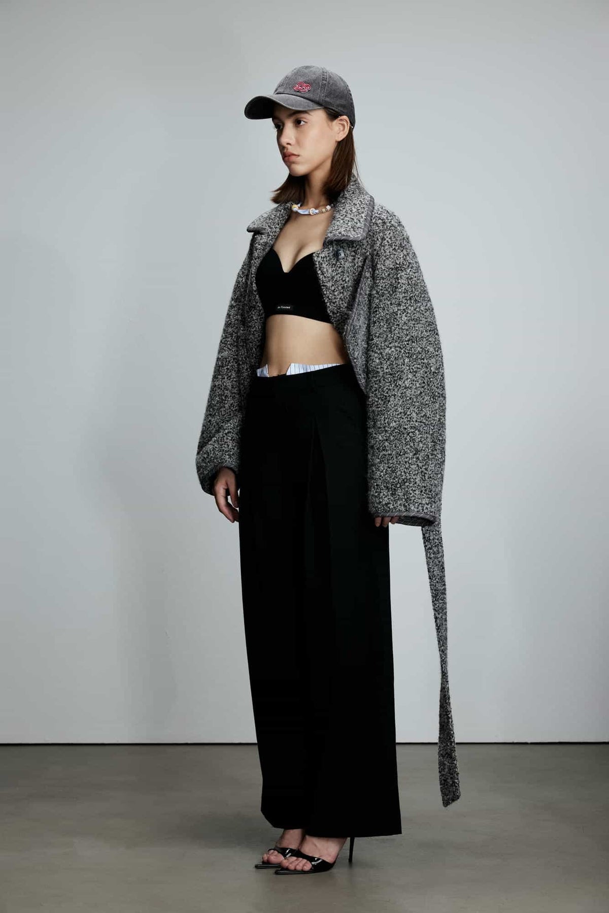 Stripe Waistband Panel Trousers