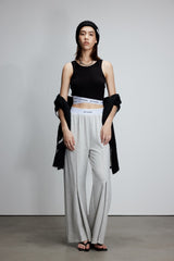 Elastic Rib Logo Zip-Up Joggers
