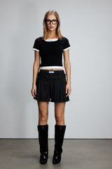 Double Waist Pleated Shorts
