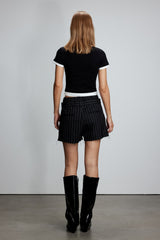 Double Waist Pleated Shorts