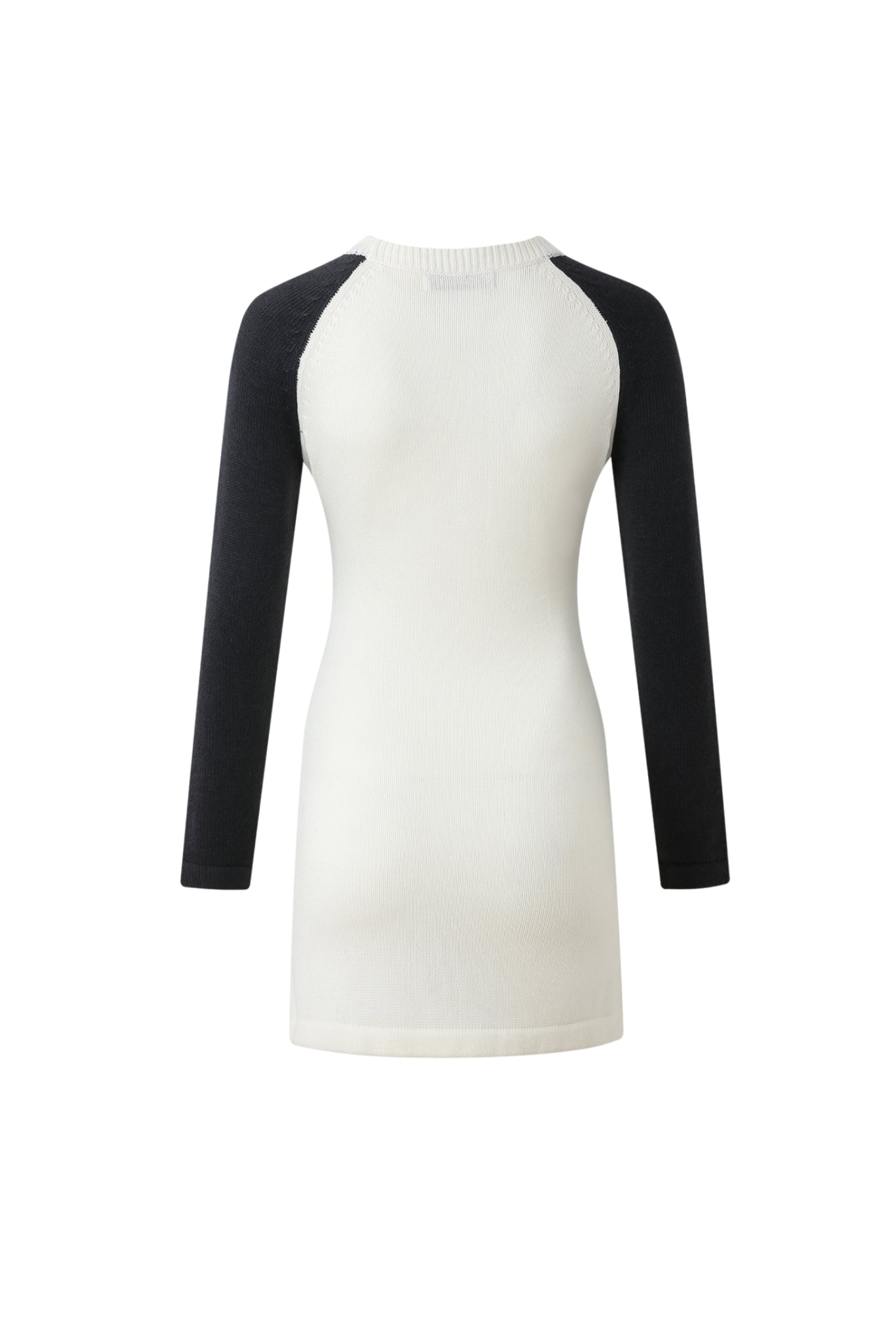Black & White Raglan Sleeve Logo Knit Dress