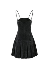 3D Pocket Denim Slip Dress