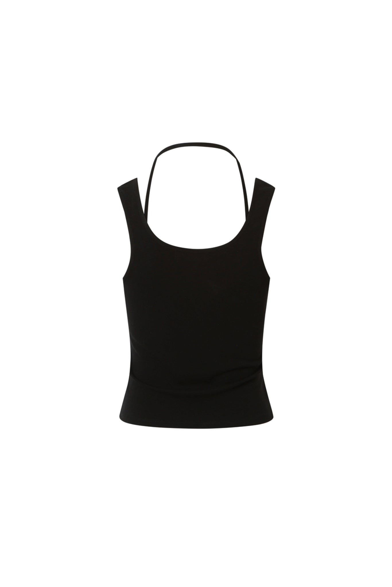 Black Embroidered Logo Tank Top