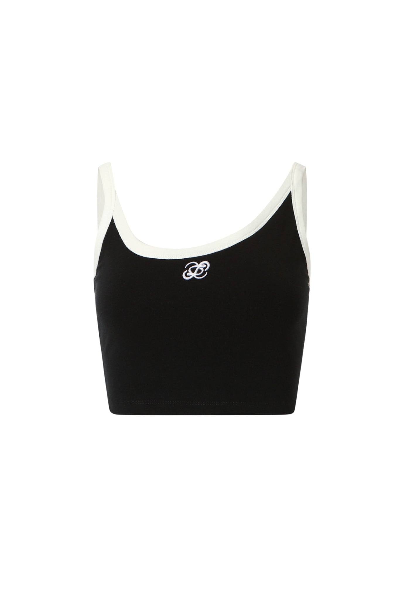 Asymmetric Color Block Logo Tank Top