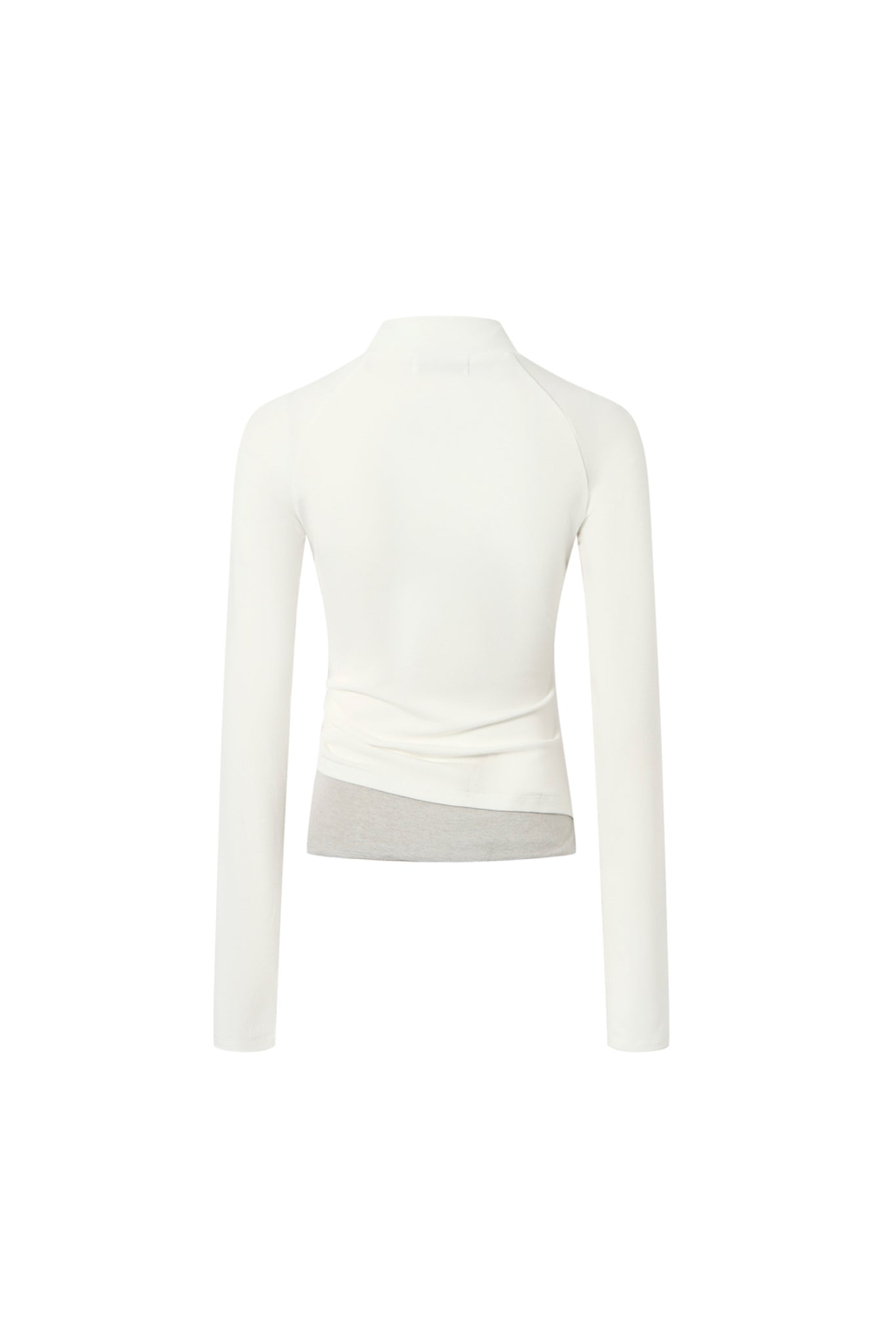 Grey & White Color Block Logo Top