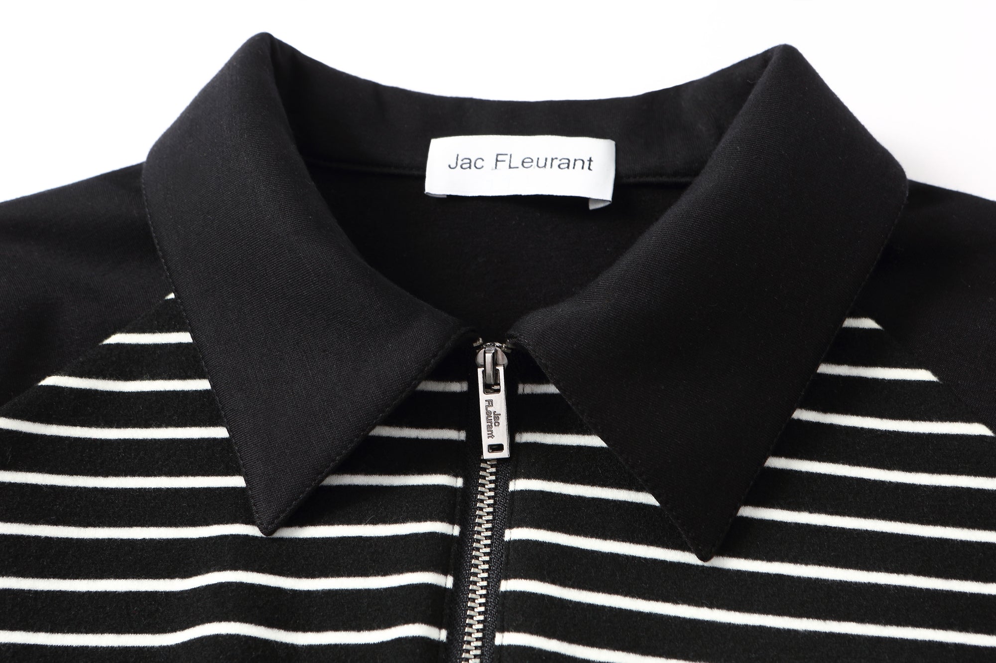 Striped Patchwork Polo-neck Base Top