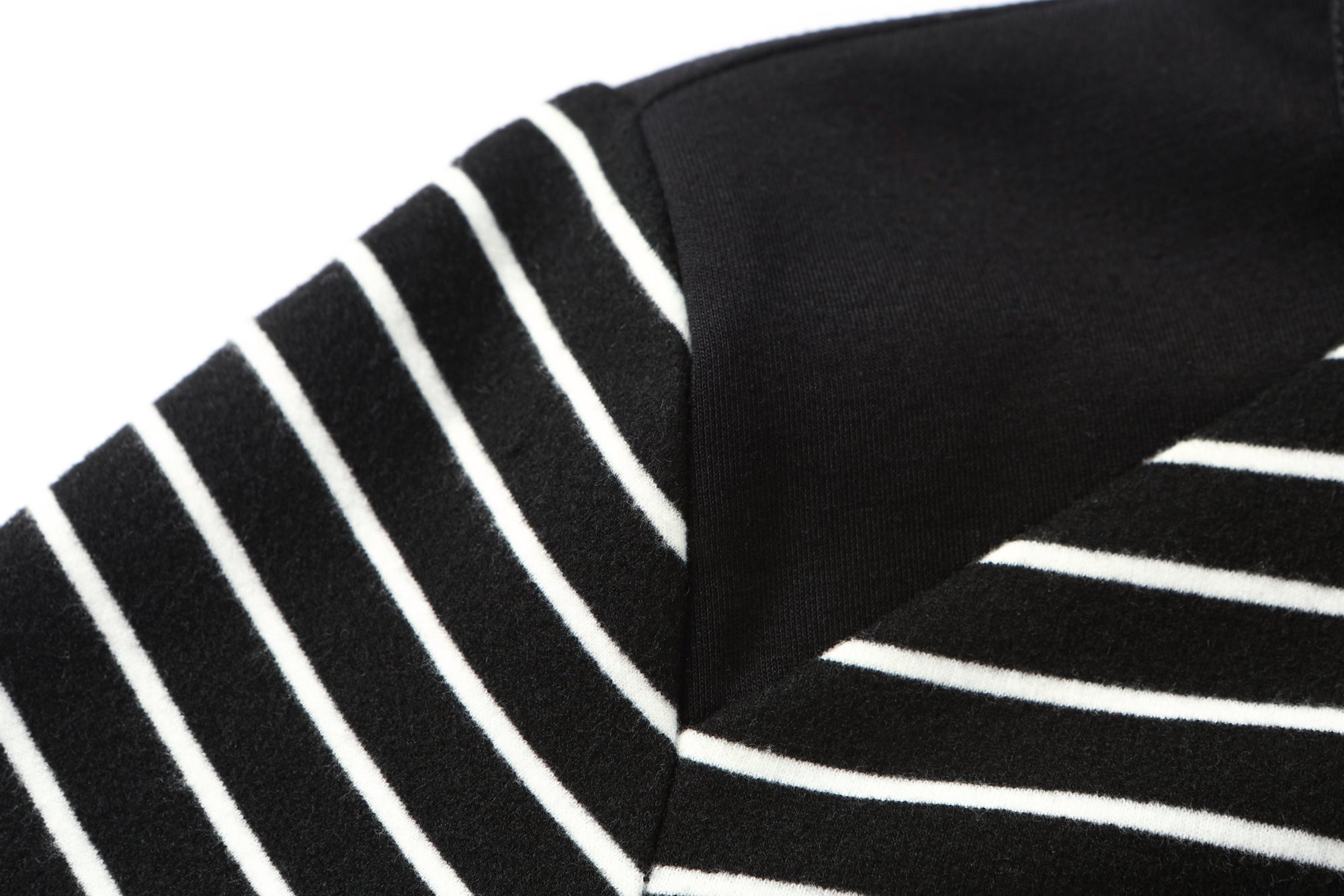 Striped Patchwork Polo-neck Base Top