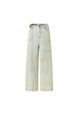 Smudge Wash Structured Denim Jeans