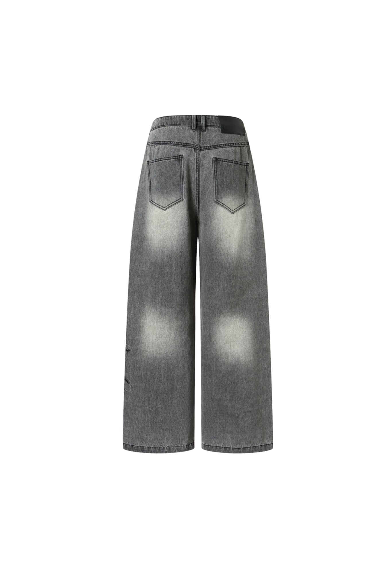 Burnout Text Jeans