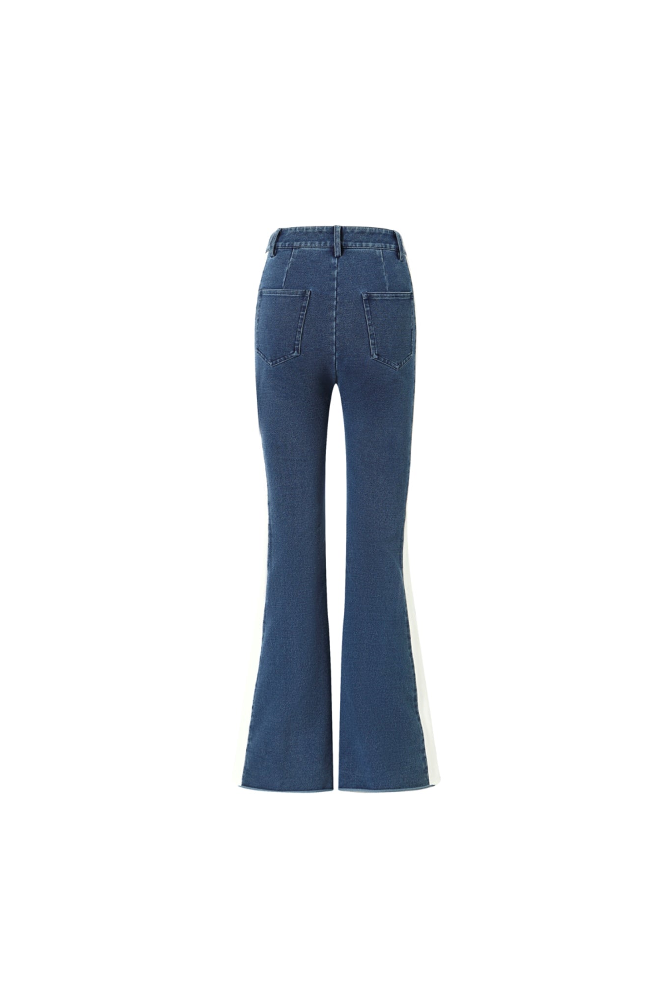 Blue Washed Side-Stripe Stretch Knit Jeans