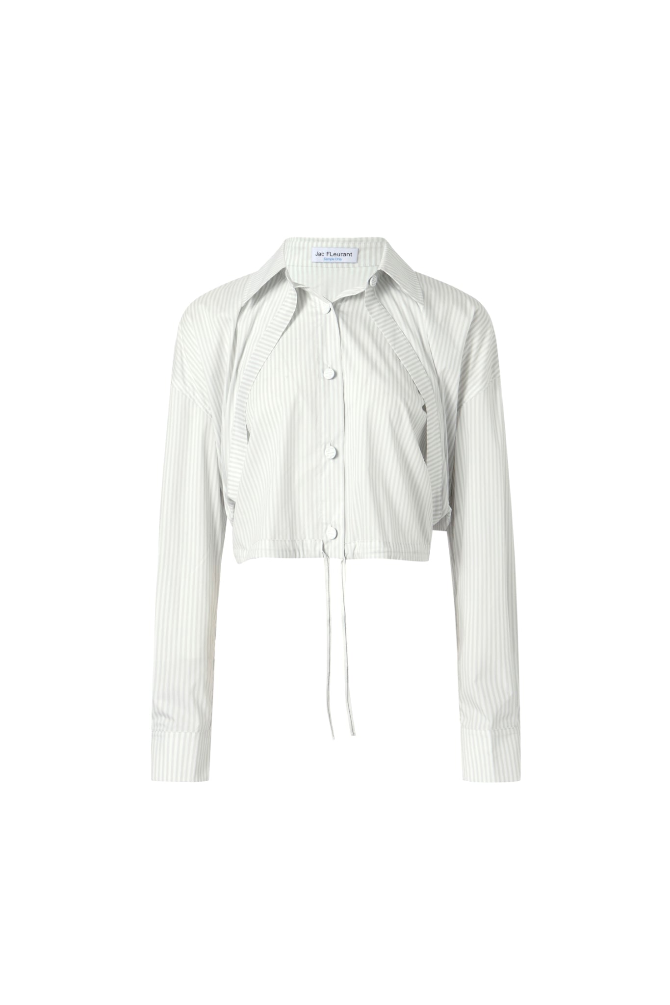 False Two-Piece Stripe Tie-Back Shirt