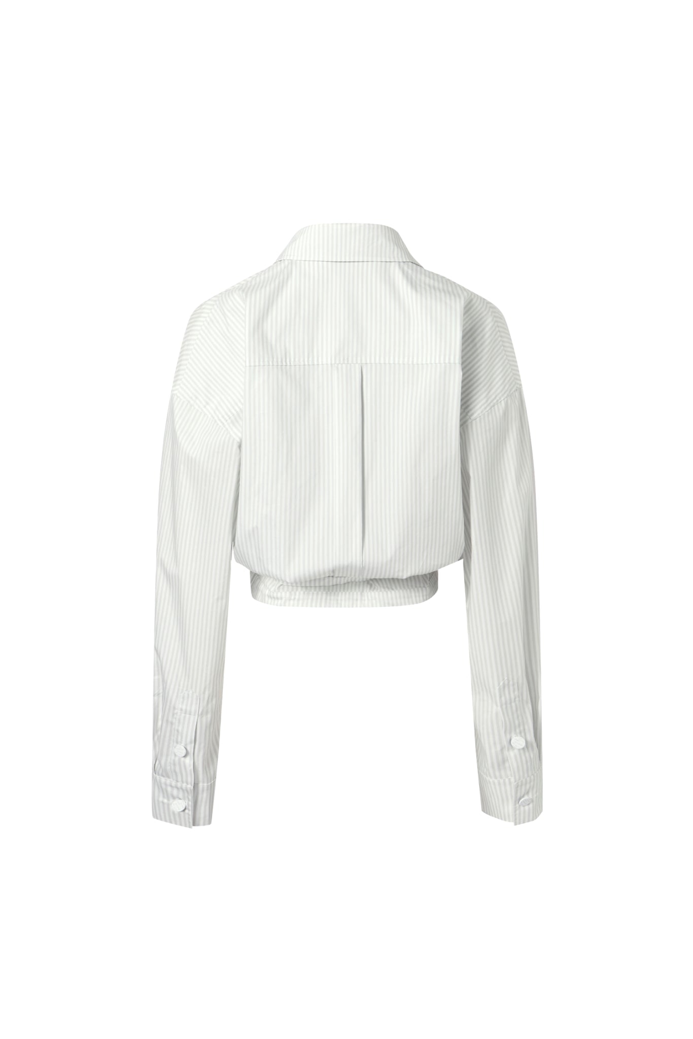 False Two-Piece Stripe Tie-Back Shirt