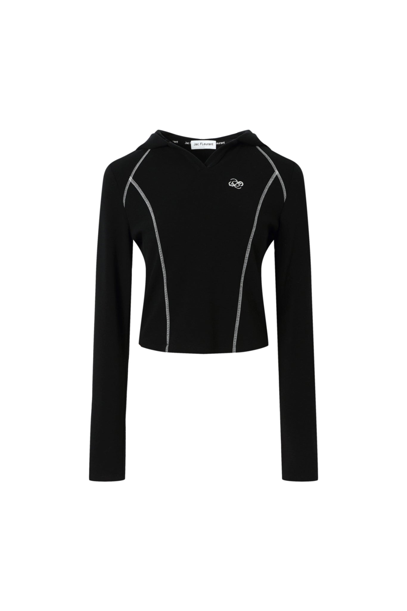 Topstitch Hooded Knit Top