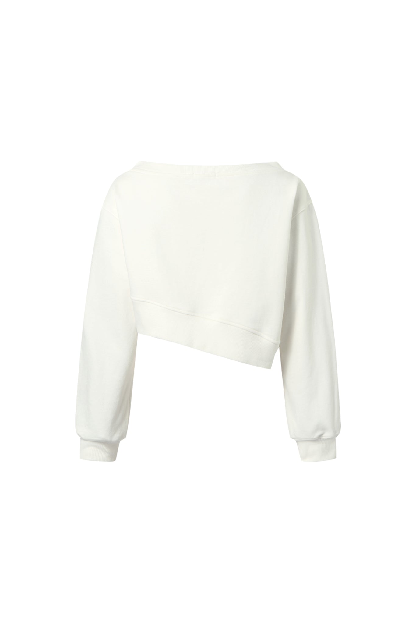 White Cold Shoulder Sweatshirt