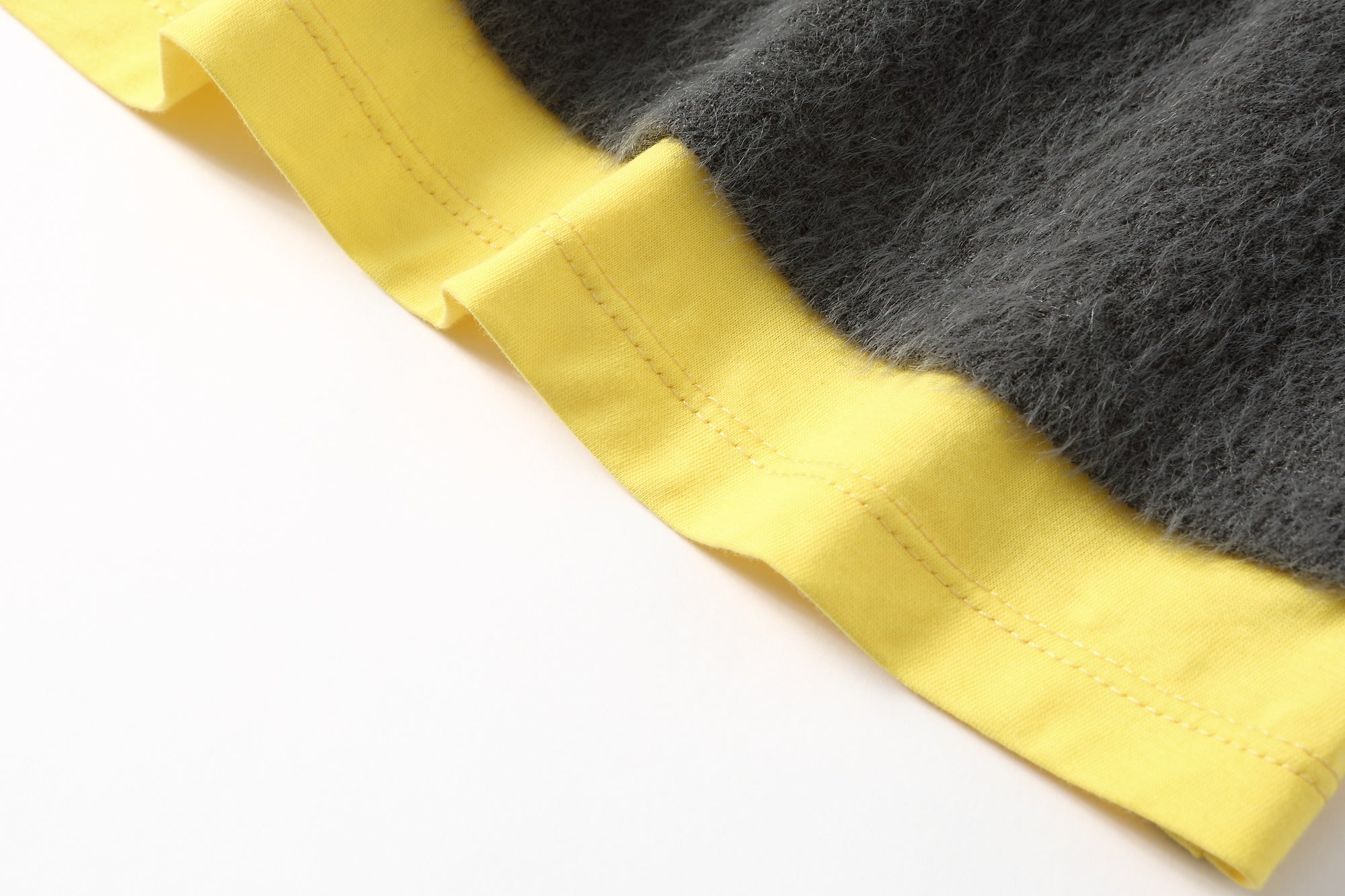 Knitted patchwork faux two-piece striped hooded top