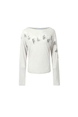 LOGO Print Boat Neck Tunic