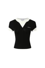 False Two-Piece Layering Tee