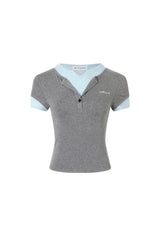 False Two-Piece Layering Tee