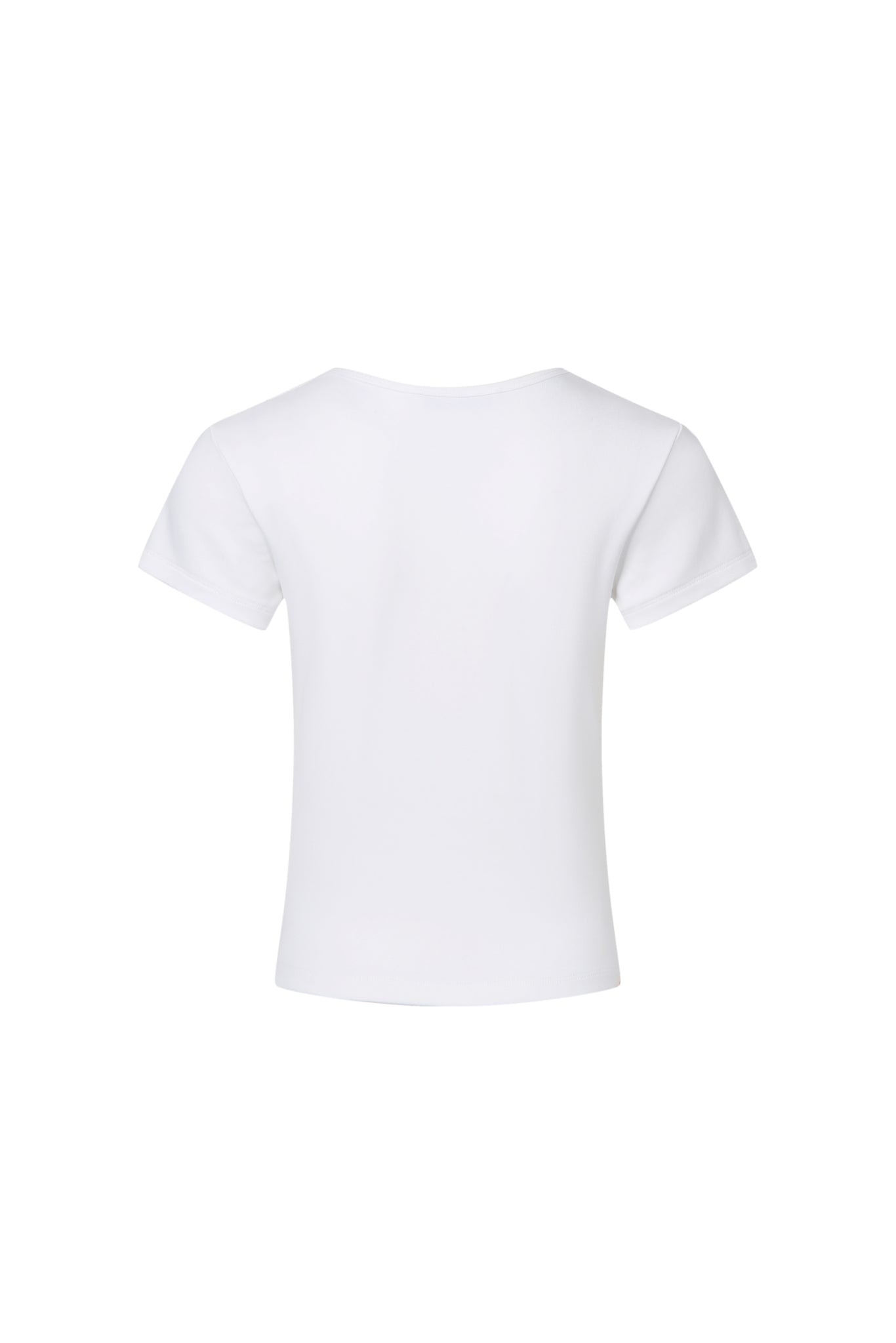 White Zebra Rhinestone V-Neck Tee