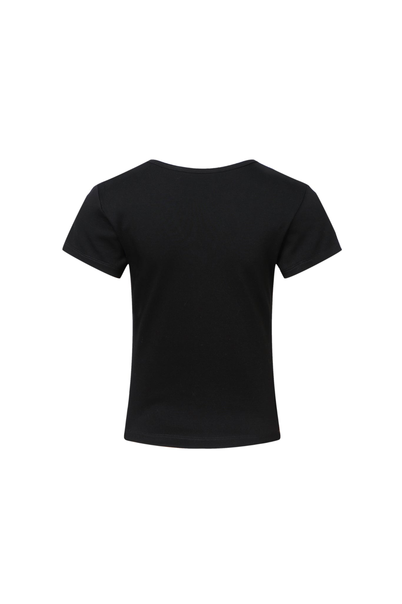Black Zebra Rhinestone V-Neck Tee