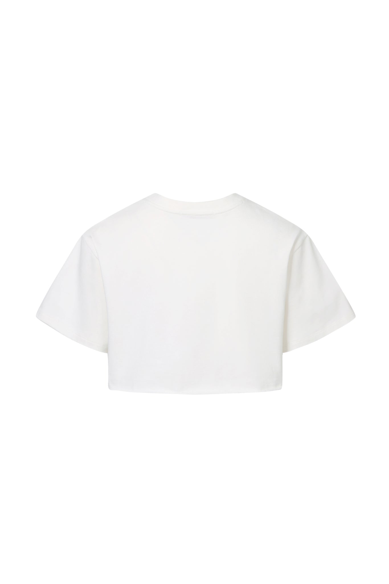 White 'KISS ME' Logo Print Crop Tee