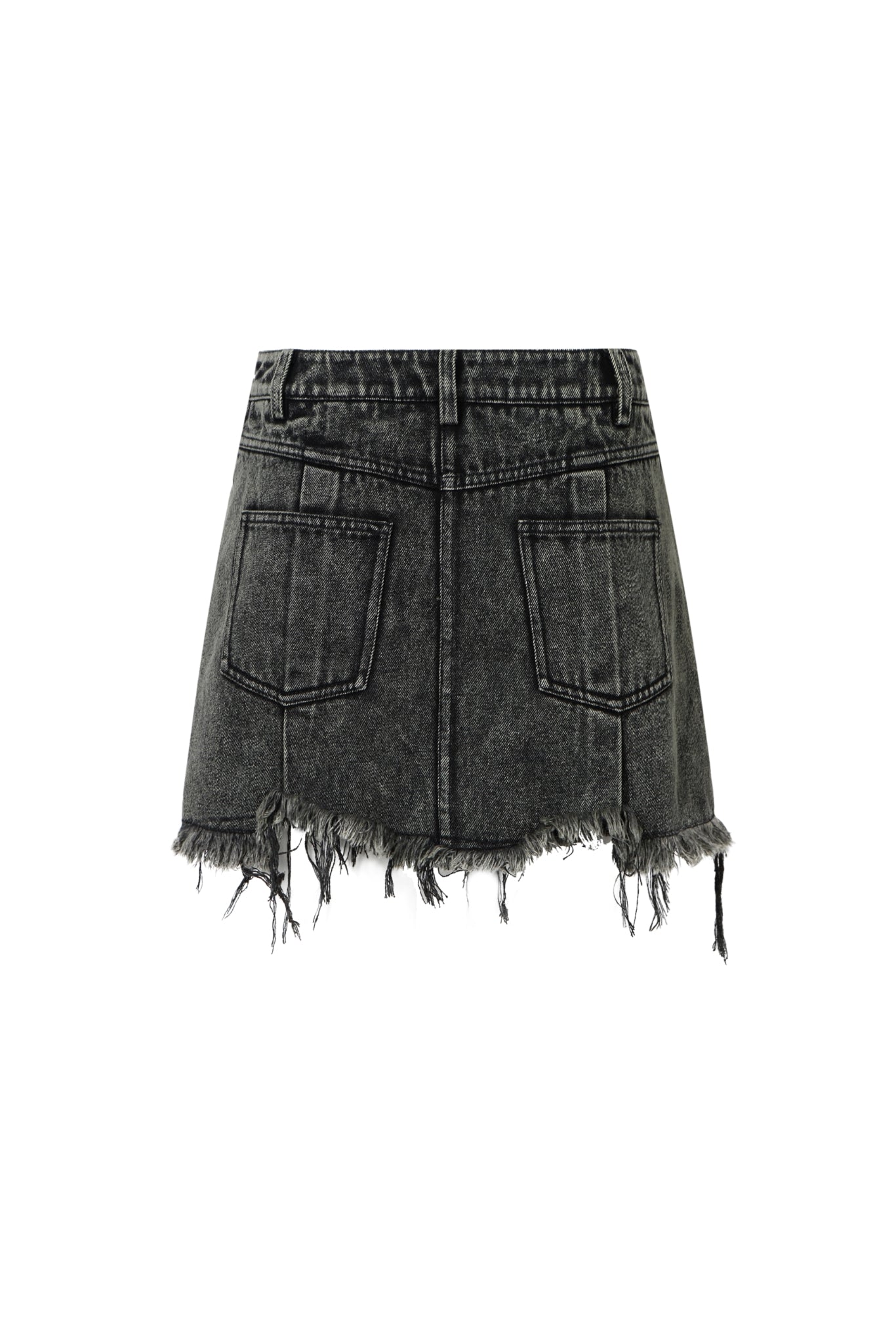 Vintage Destroyed Denim Mini Skirt