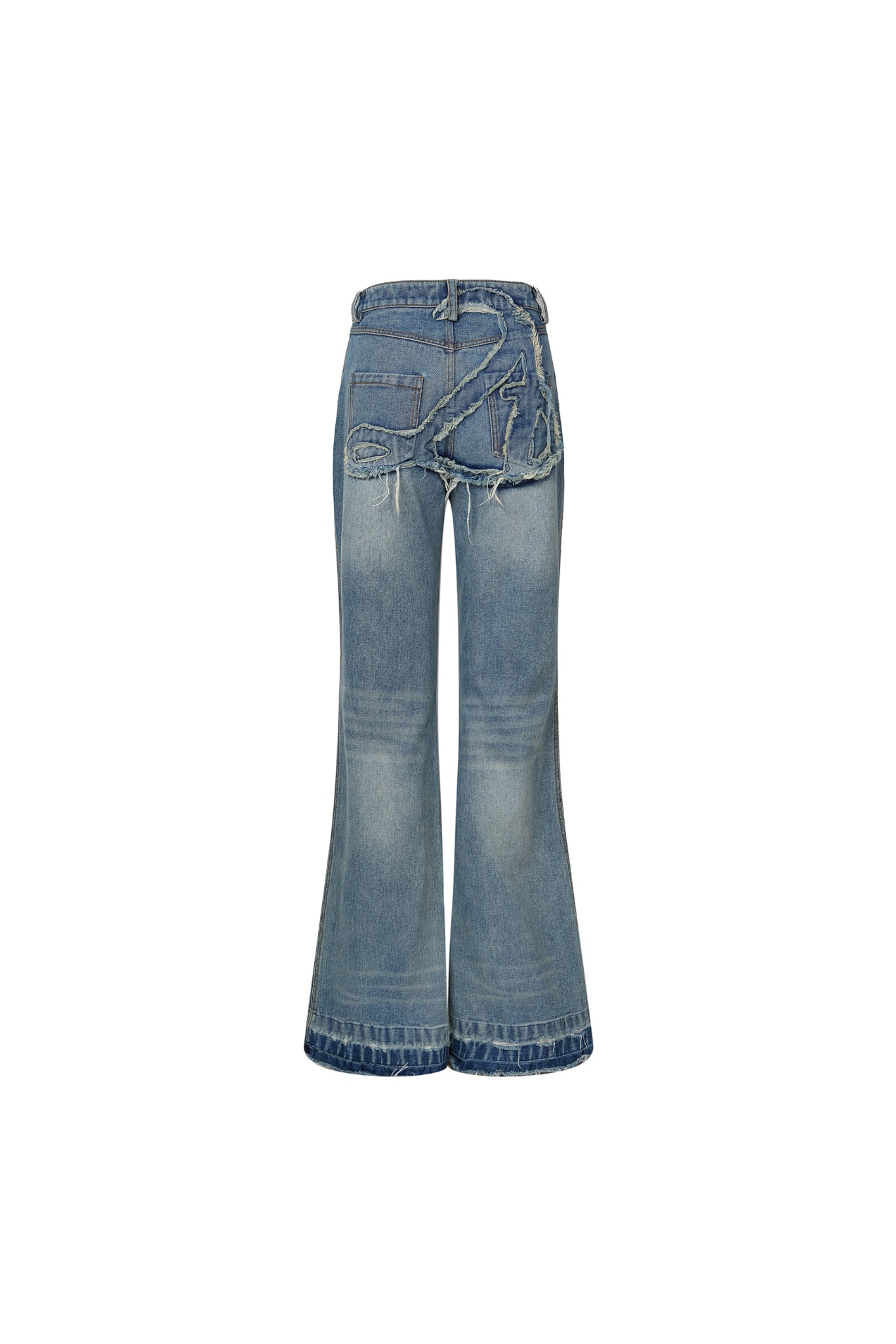 Back 3D Jac Logo Embroidery Washed Jeans