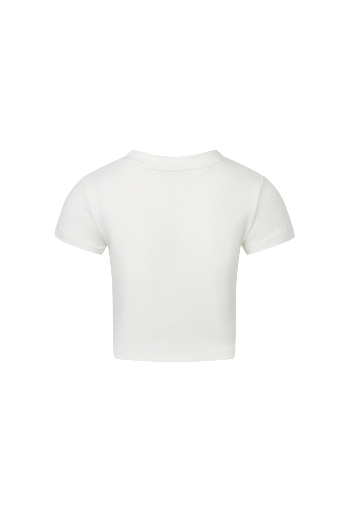 Misplaced Logo Crop Tee
