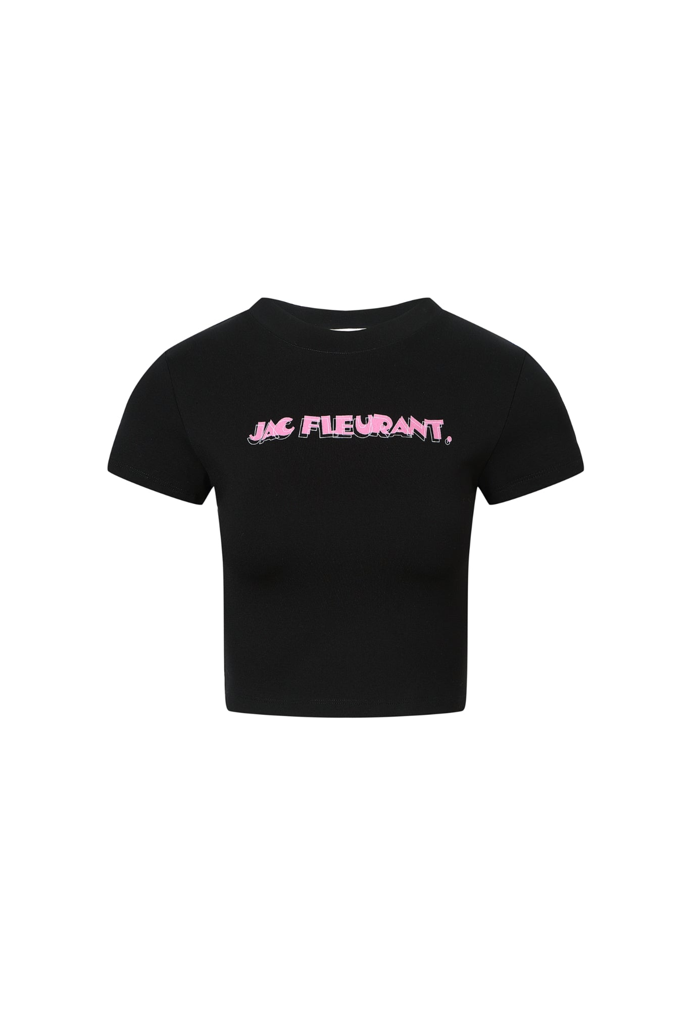 Misplaced Logo Crop Tee