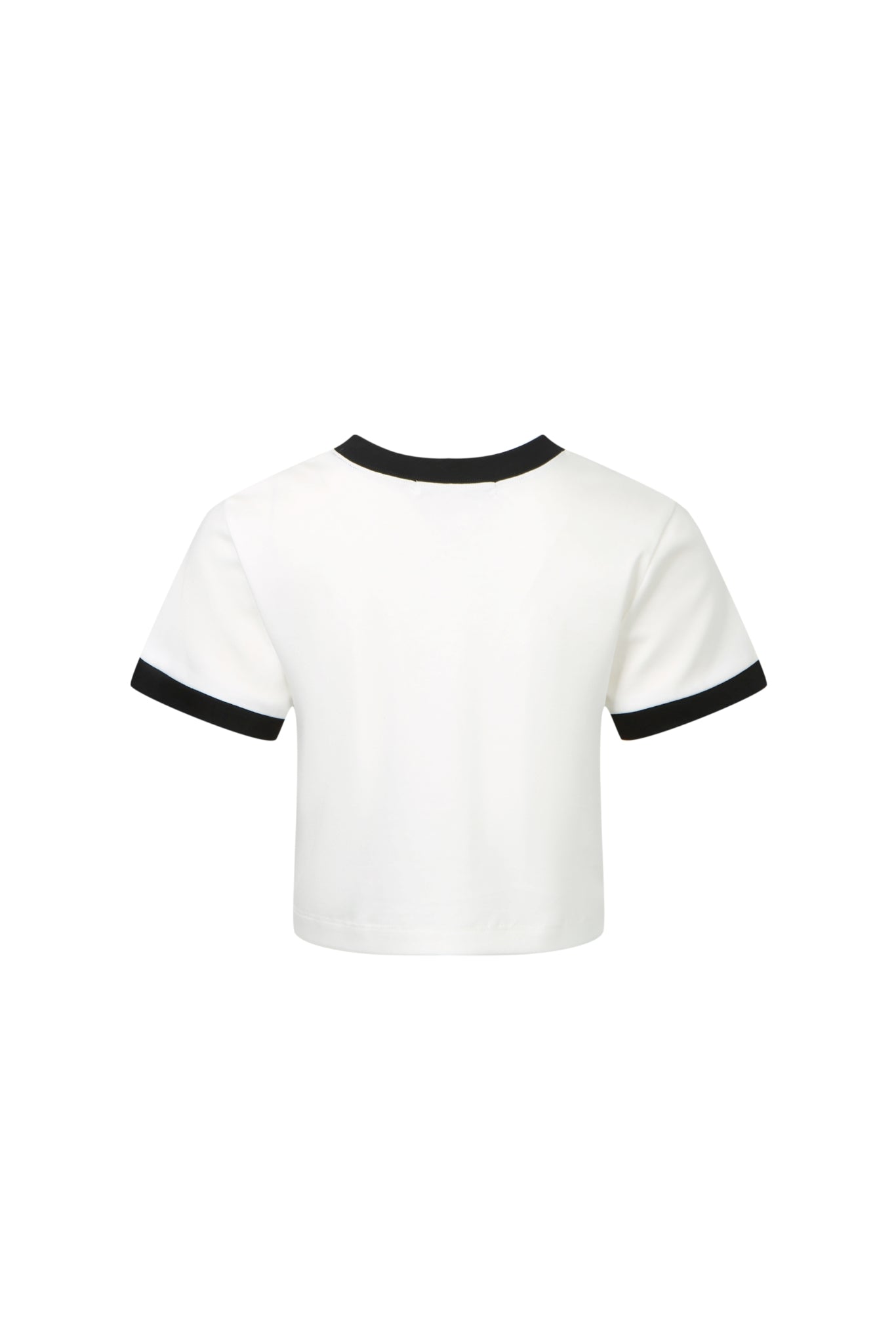 Color Block Logo Print Crop Tee