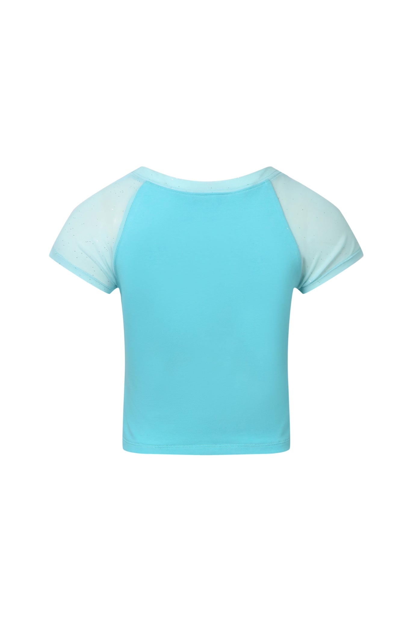 Organza Panel Raglan Rhinestone Tee