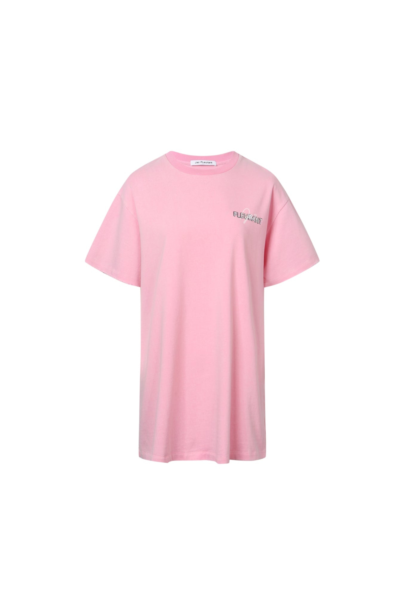 Washed Pink Floral Logo Short Sleeve Top
