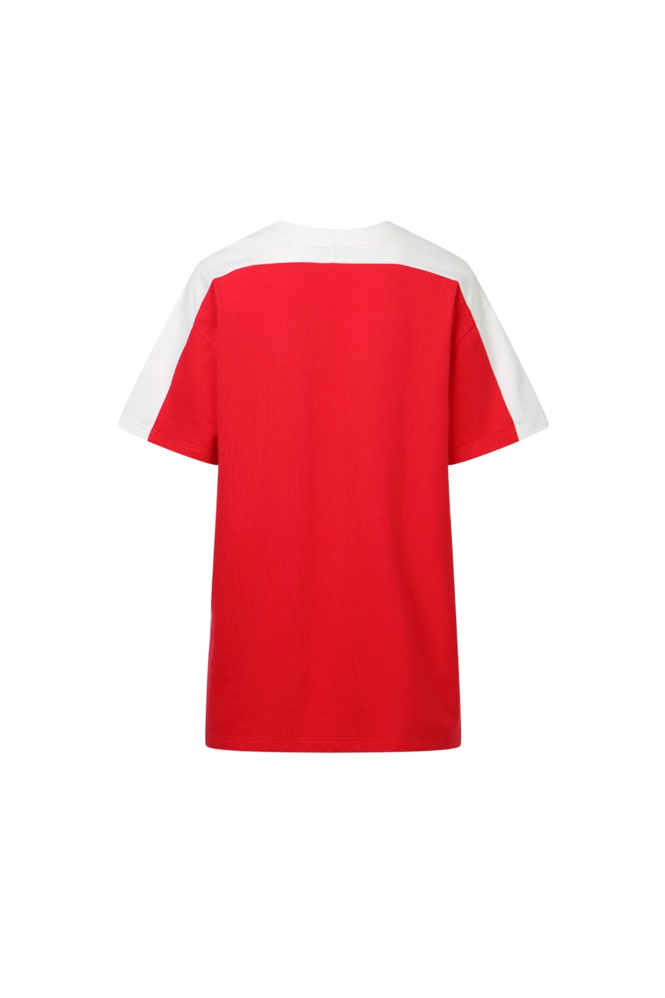 Red & White Color Block Poster Tee