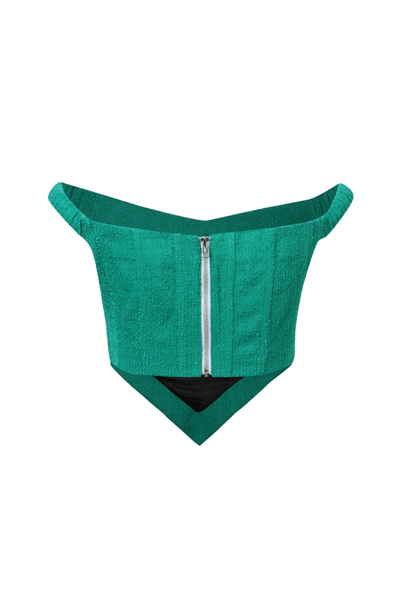 Green Denim Braided Slip Top